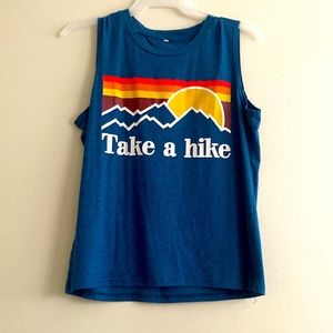 Take a Hike fun tank top, size L